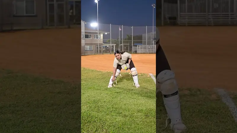 Softball Catcher's Throwing Routine